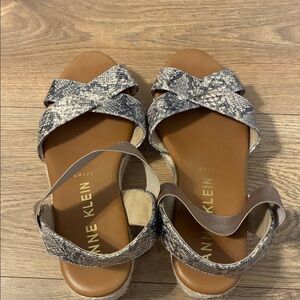 Anne Klein Snakeskin Pattern Sandals